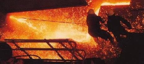 Pictue of molten steel.
